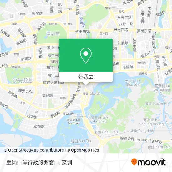 皇岗口岸行政服务窗口地图