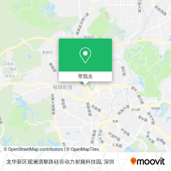 龙华新区观澜泗黎路硅谷动力射频科技园地图