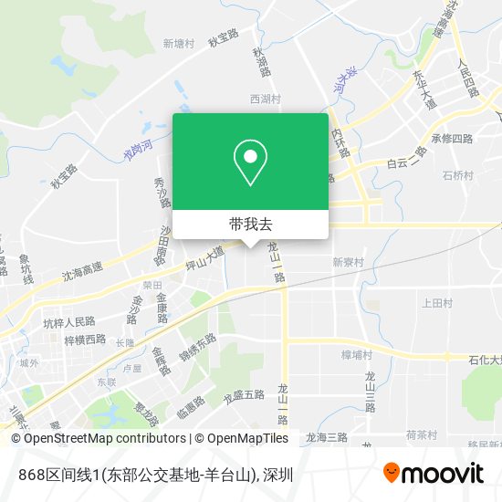 868区间线1(东部公交基地-羊台山)地图