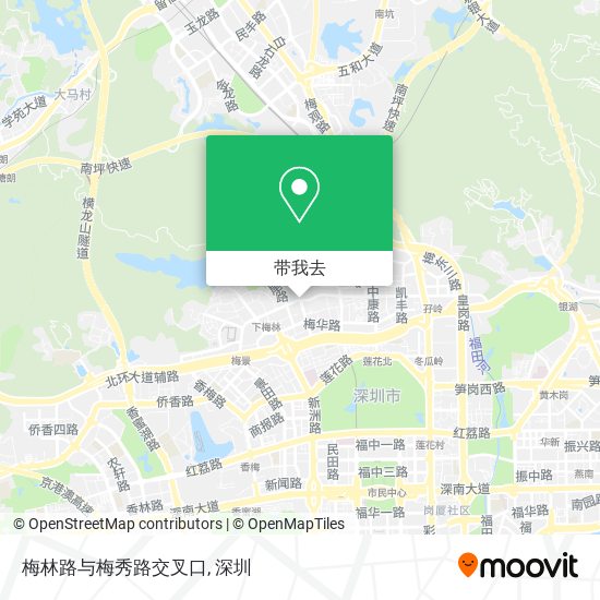 梅林路与梅秀路交叉口地图
