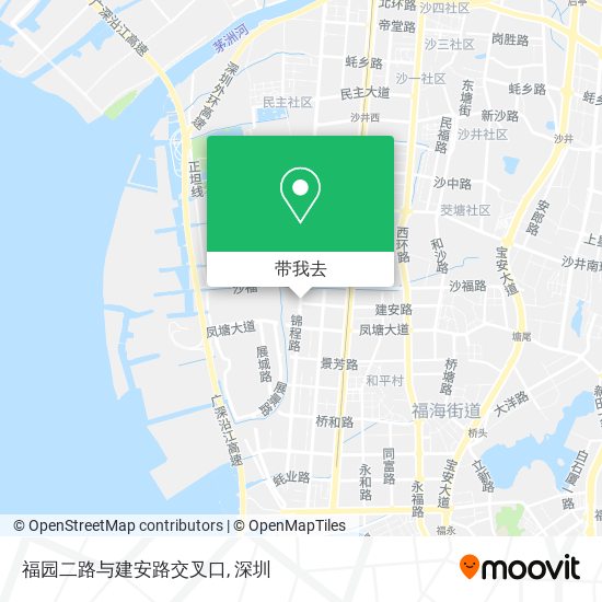 福园二路与建安路交叉口地图