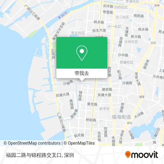 福园二路与锦程路交叉口地图