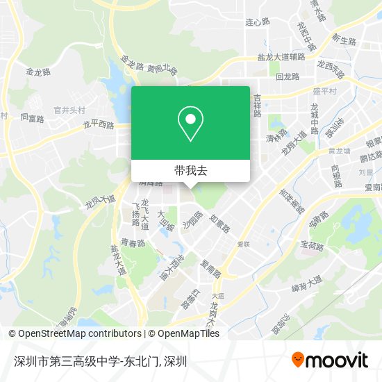 深圳市第三高级中学-东北门地图