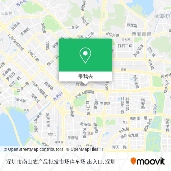 深圳市南山农产品批发市场停车场-出入口地图