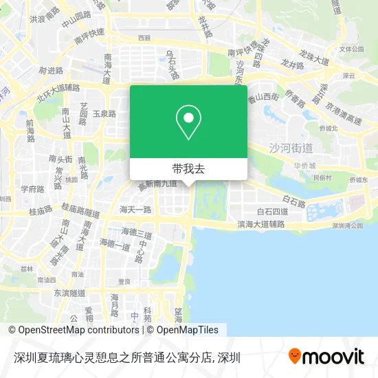 深圳夏琉璃心灵憩息之所普通公寓分店地图