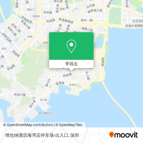 维也纳酒店海湾店停车场-出入口地图