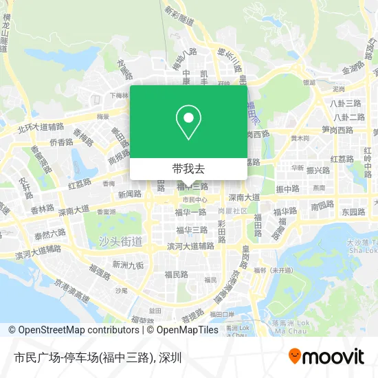 市民广场-停车场(福中三路)地图