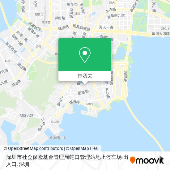 深圳市社会保险基金管理局蛇口管理站地上停车场-出入口地图
