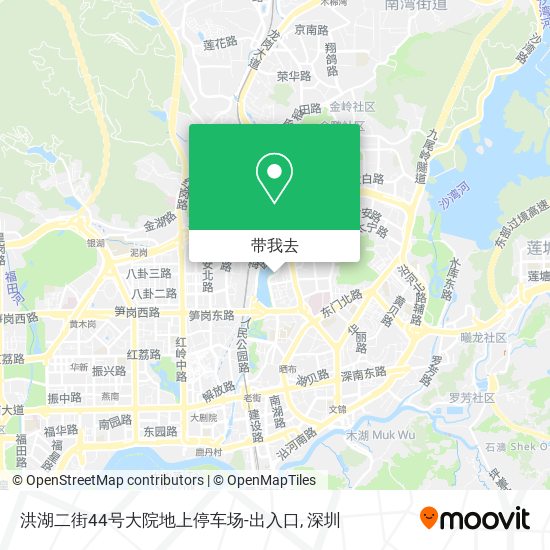 洪湖二街44号大院地上停车场-出入口地图
