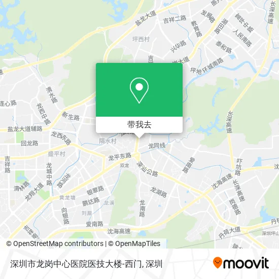 深圳市龙岗中心医院医技大楼-西门地图