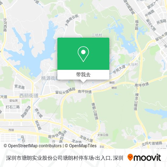 深圳市塘朗实业股份公司塘朗村停车场-出入口地图