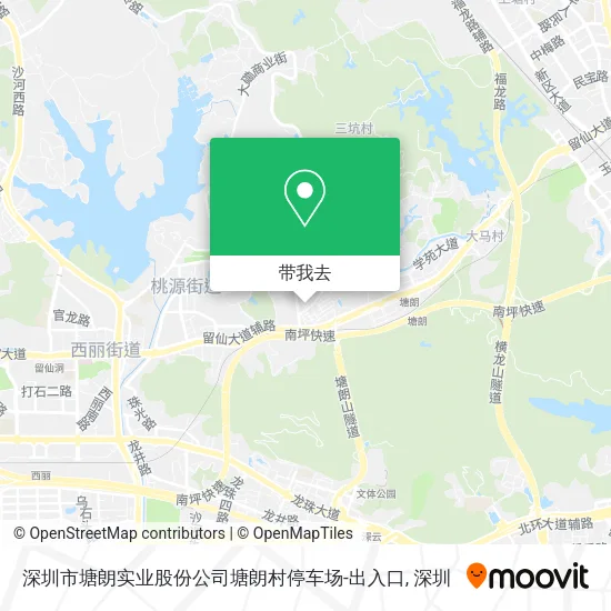 深圳市塘朗实业股份公司塘朗村停车场-出入口地图