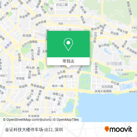 金证科技大楼停车场-出口地图