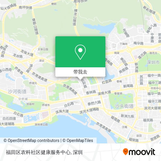 福田区农科社区健康服务中心地图
