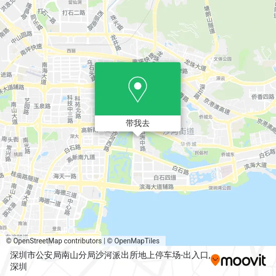 深圳市公安局南山分局沙河派出所地上停车场-出入口地图