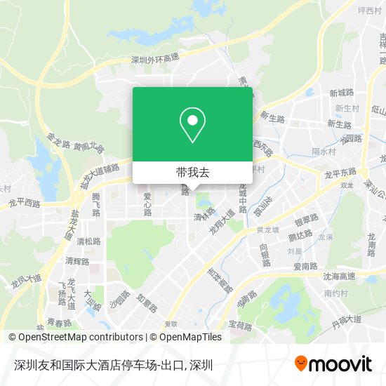 深圳友和国际大酒店停车场-出口地图