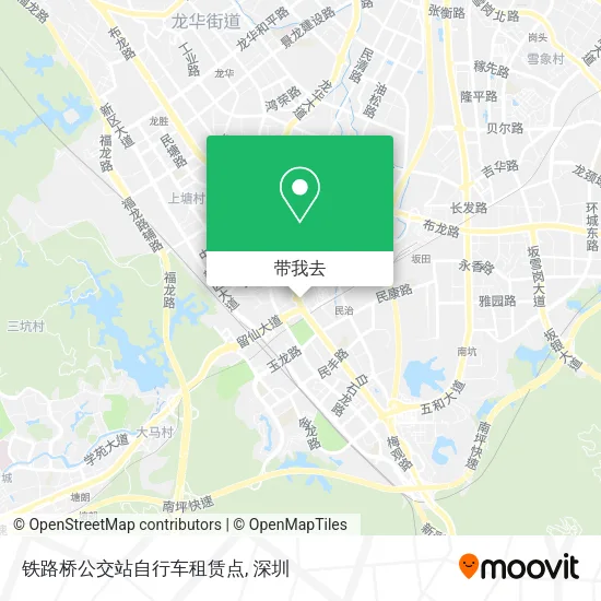 铁路桥公交站自行车租赁点地图