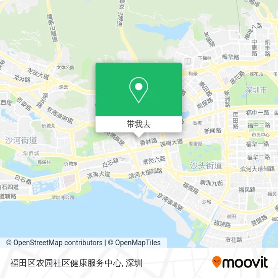 福田区农园社区健康服务中心地图