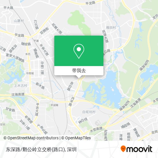 东深路/鹅公岭立交桥(路口)地图