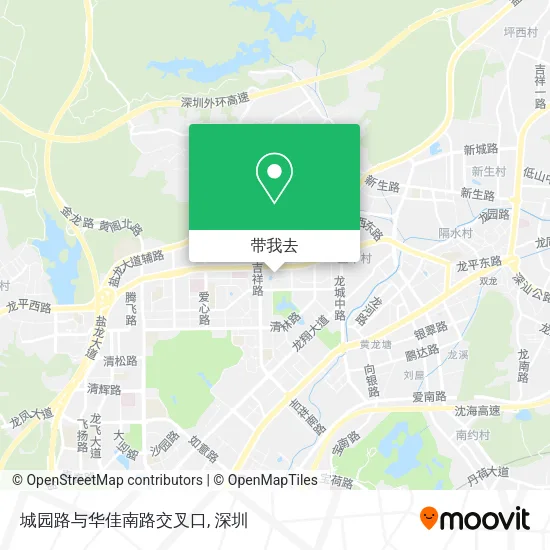 城园路与华佳南路交叉口地图