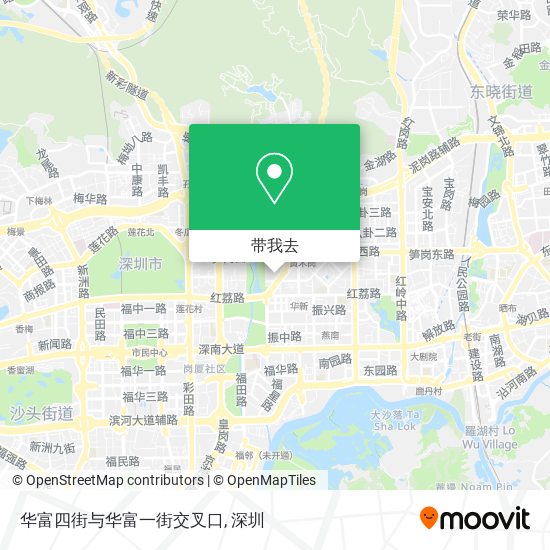 华富四街与华富一街交叉口地图