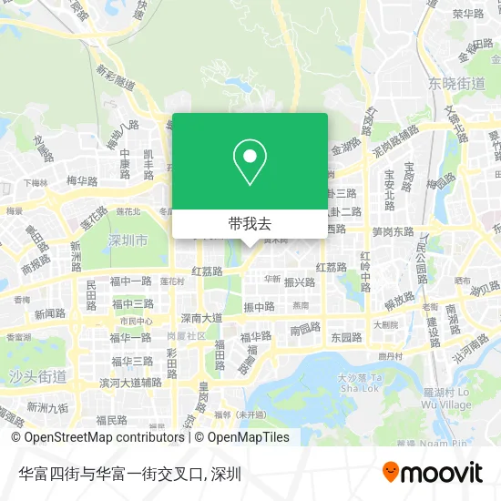 华富四街与华富一街交叉口地图