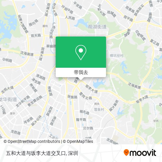 五和大道与坂李大道交叉口地图