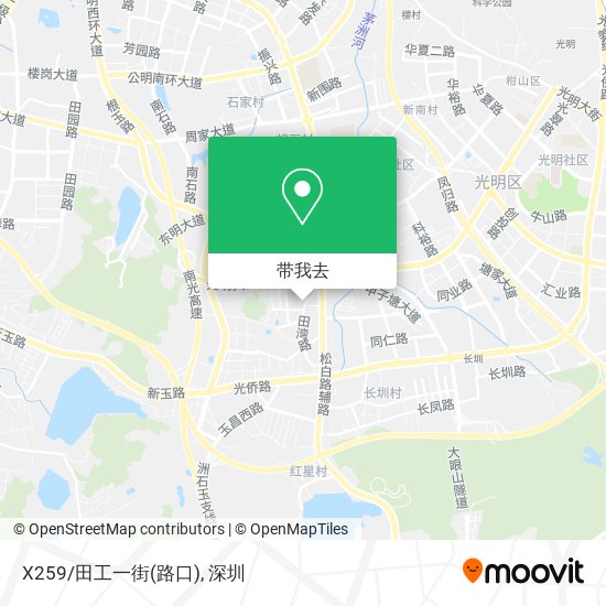 X259/田工一街(路口)地图