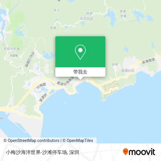 小梅沙海洋世界-沙滩停车场地图