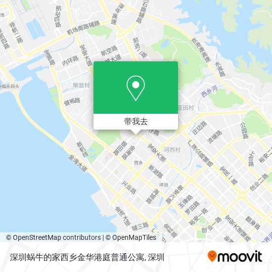 深圳蜗牛的家西乡金华港庭普通公寓地图