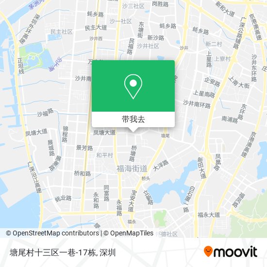 塘尾村十三区一巷-17栋地图