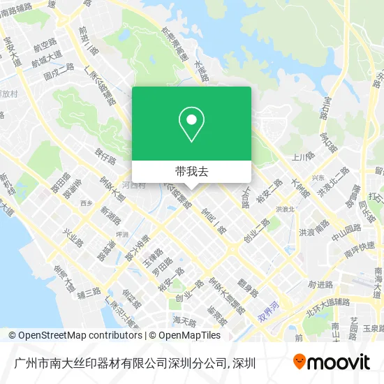 广州市南大丝印器材有限公司深圳分公司地图