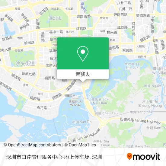 深圳市口岸管理服务中心-地上停车场地图