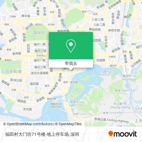 福田村大门坊71号楼-地上停车场地图