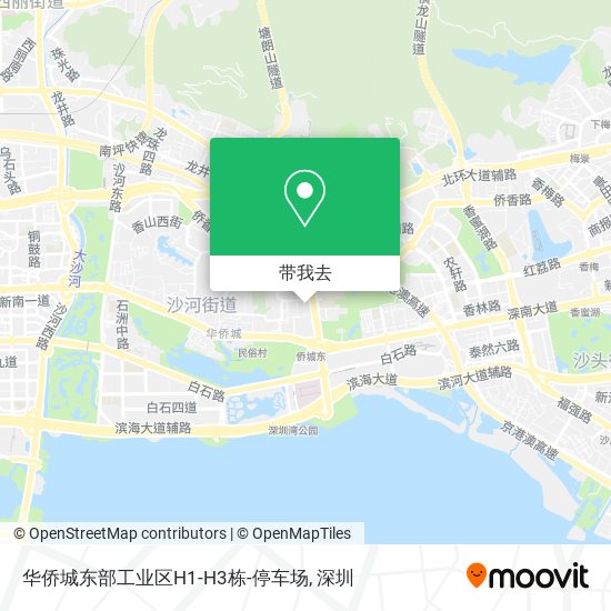 华侨城东部工业区H1-H3栋-停车场地图