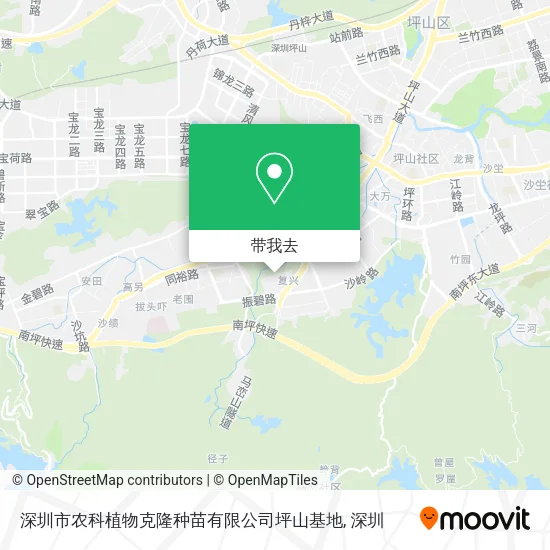 深圳市农科植物克隆种苗有限公司坪山基地地图