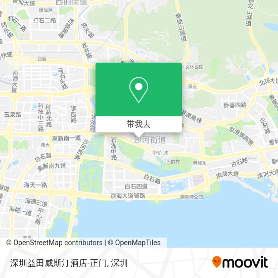 深圳益田威斯汀酒店-正门地图
