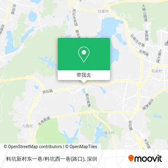 料坑新村东一巷/料坑西一巷(路口)地图