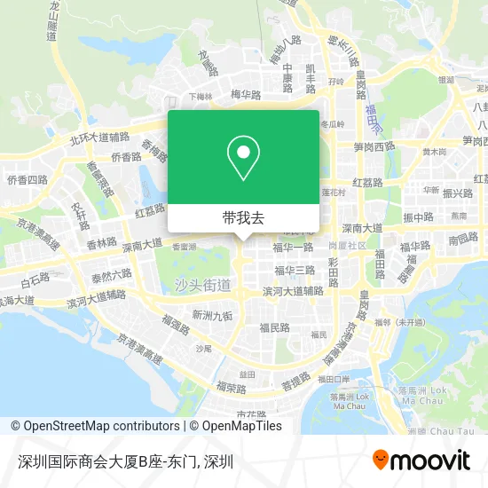 深圳国际商会大厦B座-东门地图