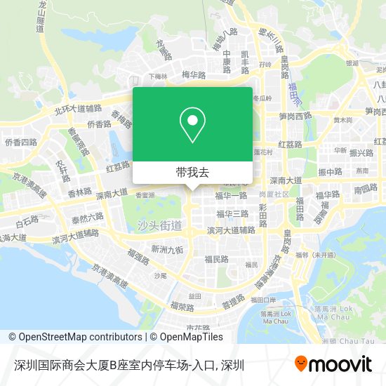 深圳国际商会大厦B座室内停车场-入口地图