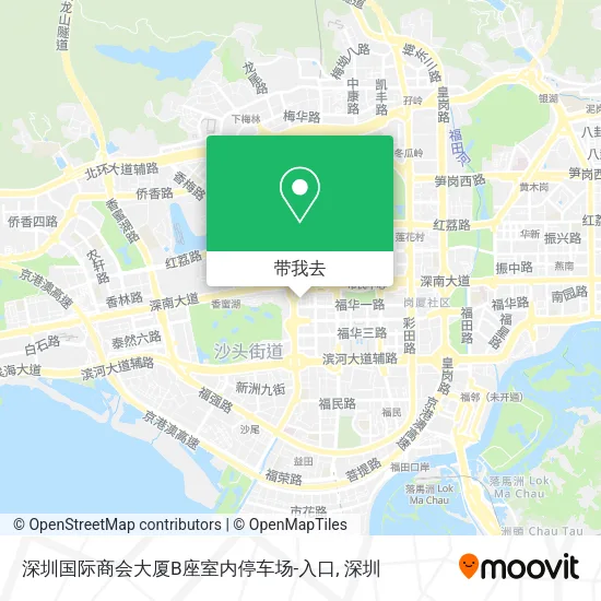 深圳国际商会大厦B座室内停车场-入口地图