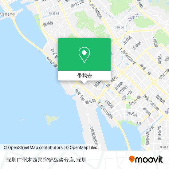 深圳广州木西民宿铲岛路分店地图