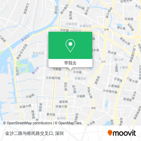 金沙二路与裕民路交叉口地图