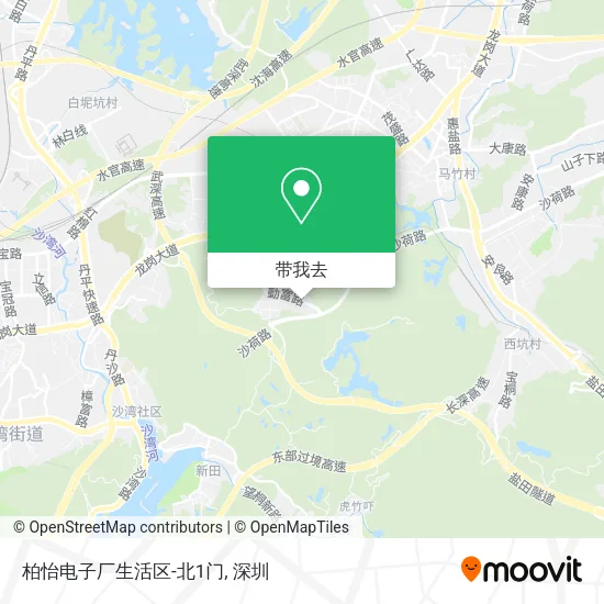 柏怡电子厂生活区-北1门地图