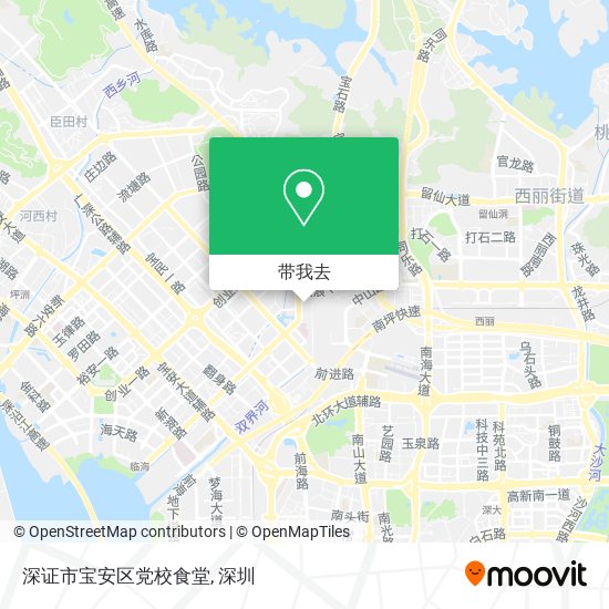 深证市宝安区党校食堂地图