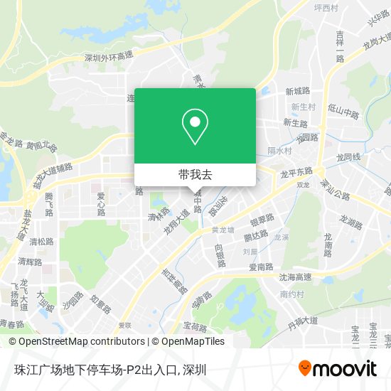 珠江广场地下停车场-P2出入口地图