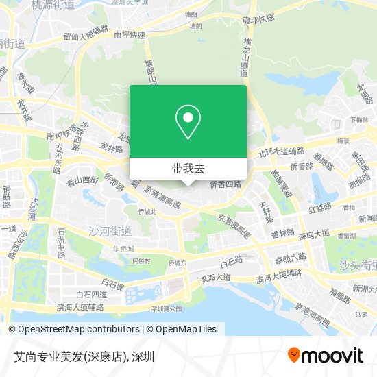 艾尚专业美发(深康店)地图