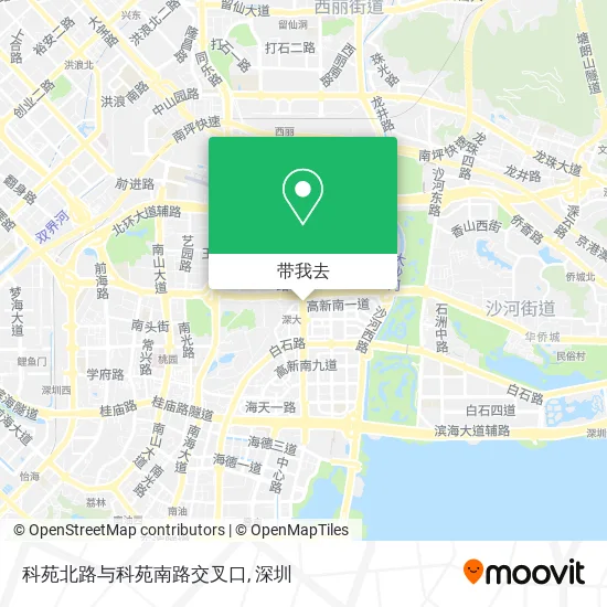科苑北路与科苑南路交叉口地图