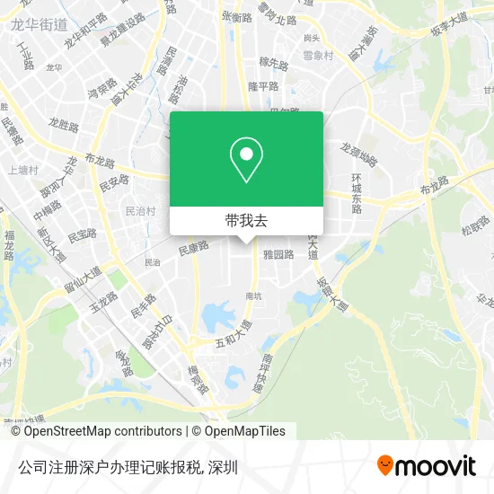 公司注册深户办理记账报税地图