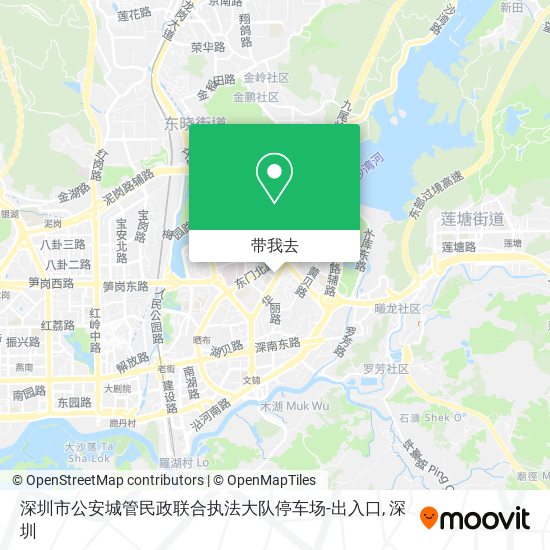 深圳市公安城管民政联合执法大队停车场-出入口地图